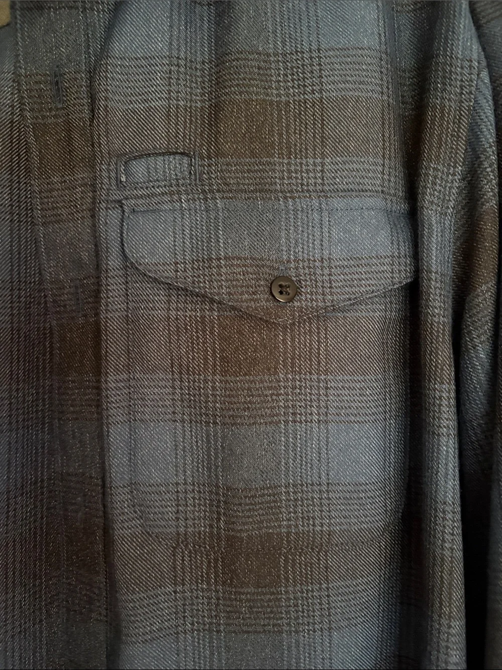 The North Face XL Men's Blue & Gray Plaid Shirt
